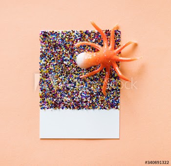 Glittery and sparkly paper card