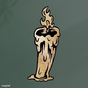 Glittery candle sticker outline overlay | Free  illustration - 2358470