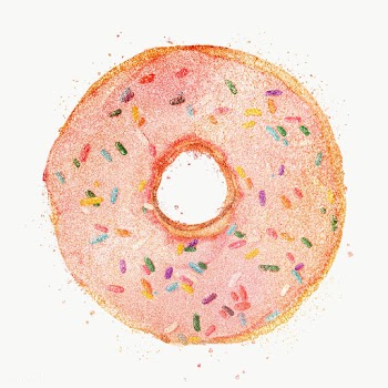 Glittery donut sticker design element | Free  transparent png - 2346977