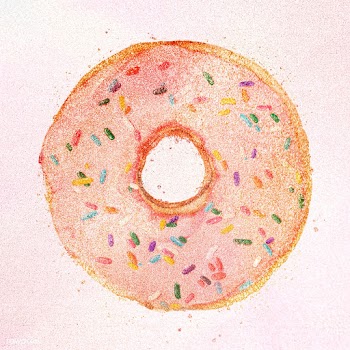 Glittery donut sticker design element illustration  | Free  illustration - 2346992