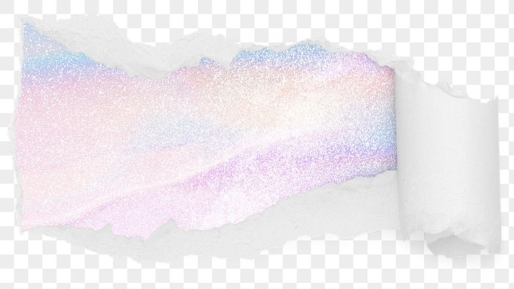 Glittery holographic png ripped paper | Free PNG - rawpixel