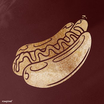 Glittery hot dog sticker design element | Free  illustration - 2358398