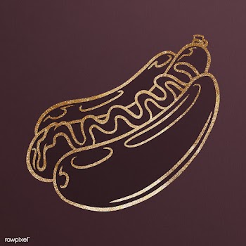 Glittery hot dog sticker design element | Free  illustration - 2358574