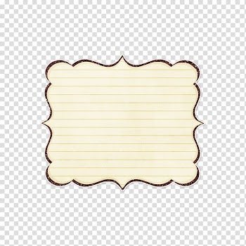 Glittery Journal Tags, brown and beige lined paper illustration transparent background PNG clipart