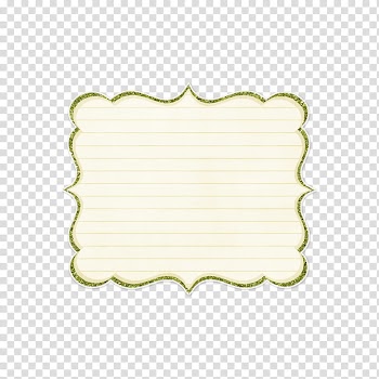 Glittery Journal Tags, white and green frame transparent background PNG clipart