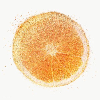 Glittery orange sticker design element | Free  transparent png - 2346979