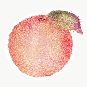 Glittery orange sticker design element with white border | Free  transparent png - 2346987