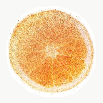 Glittery orange sticker design element with white border | Free  transparent png - 2346988