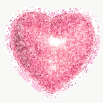 Glittery pink heart sticker overlay with a white border design element | Free  transparent png - 2367346