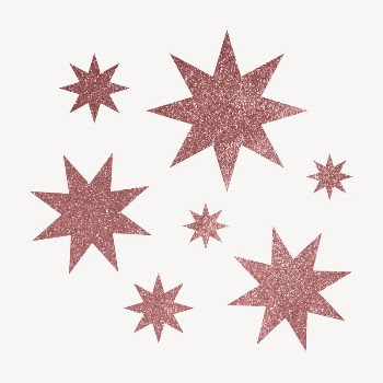 Glittery starburst icon sticker, pink | Free PSD - rawpixel