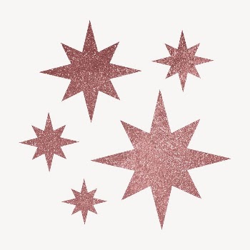 Glittery starburst icon sticker, pink | Free PSD - rawpixel