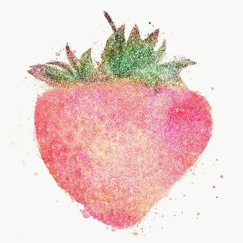 Glittery strawberry sticker design element | Free  transparent png - 2347050