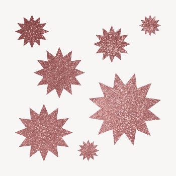 Glittery sunburst icon sticker, pink | Free PSD - rawpixel