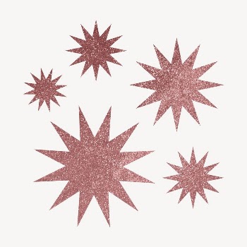 Glittery sunburst icon sticker, pink | Free PSD - rawpixel