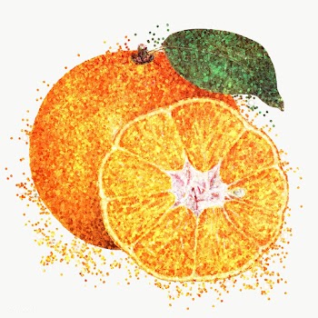 Glittery tangerine orange sticker overlay design element | Free  transparent png - 2366477