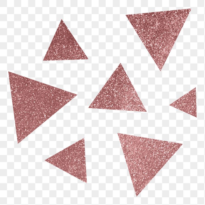 Glittery triangles png sticker, pink | Free PNG - rawpixel