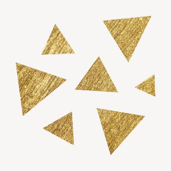 Glittery triangles sticker, gold geometric | Free PSD - rawpixel
