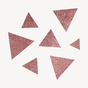 Glittery triangles sticker, pink geometric | Free PSD - rawpixel
