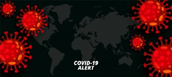 Global coronavirus pandemic outbreak background concept design Free Vector