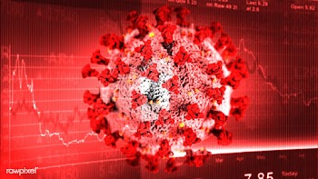 Global economic impact due to coronavirus pandemic red background | Free  illustration - 2300339