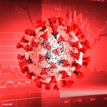 Global economic impact due to coronavirus pandemic red background | Free  illustration - 2301106