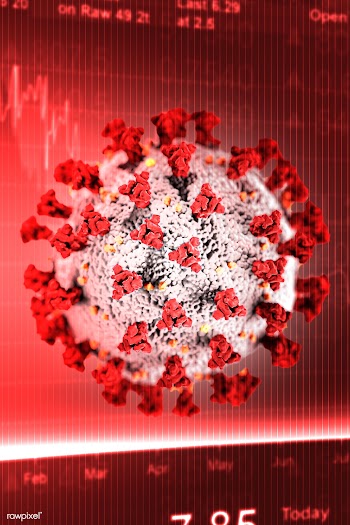 Global economic impact due to coronavirus pandemic red background | Free  illustration - 2301108