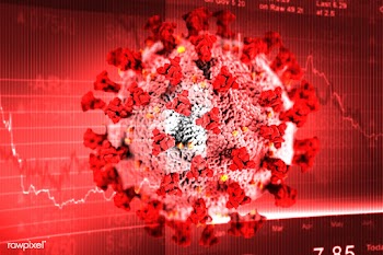 Global economic impact due to coronavirus pandemic red background | Free  illustration - 2301112