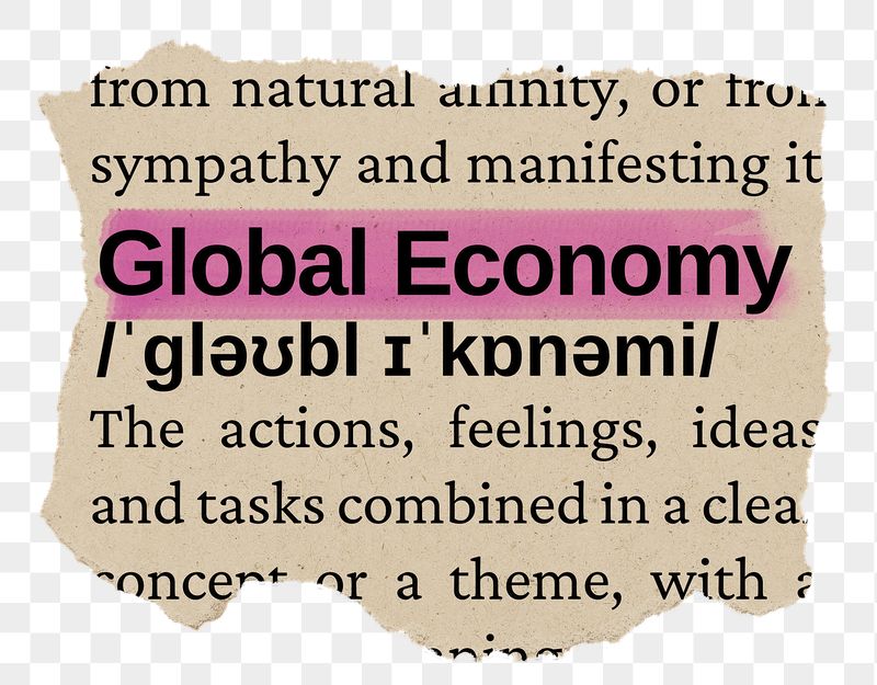 Global economy png word sticker, | Free PNG - rawpixel