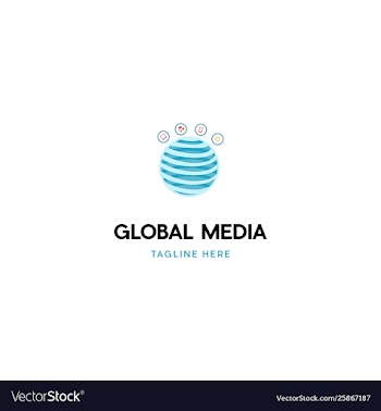 Global media creative logo design vector image