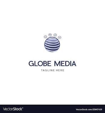 Global media creative logo design vector image