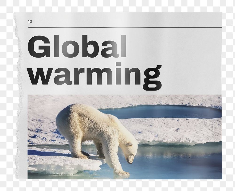 Global warming png newspaper sticker, | Free PNG - rawpixel