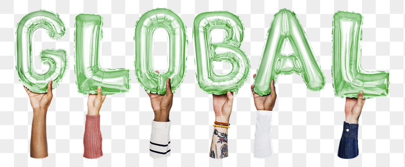 Global word png, hands holding | Free PNG - rawpixel