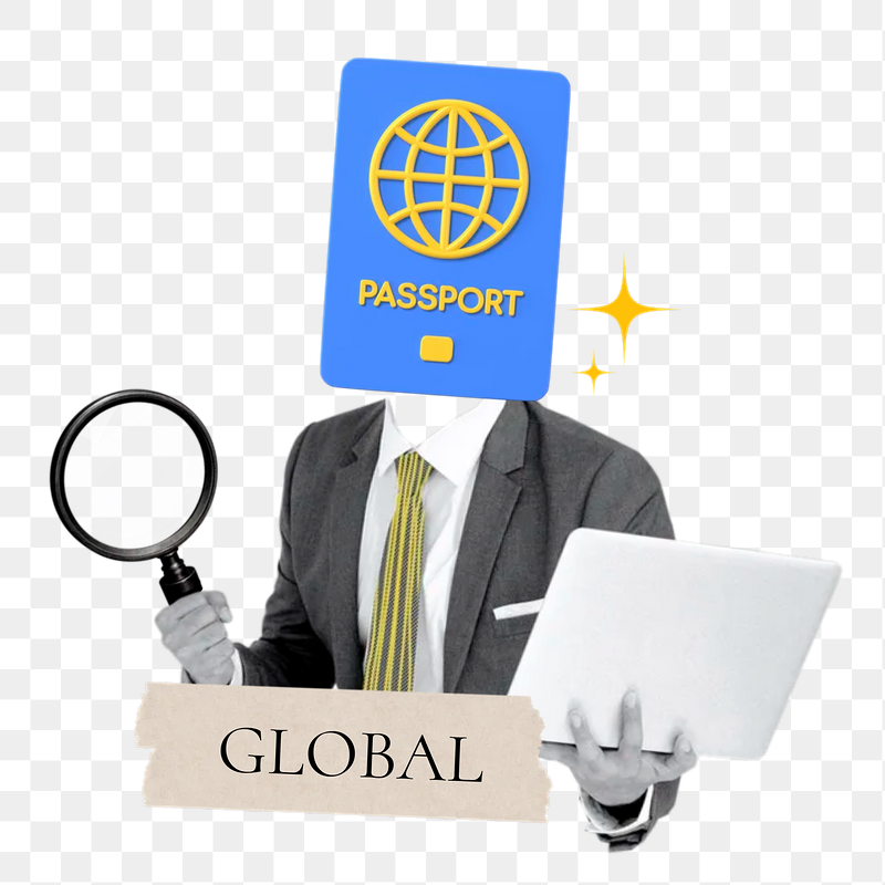 Global word png sticker, passport | Free PNG - rawpixel