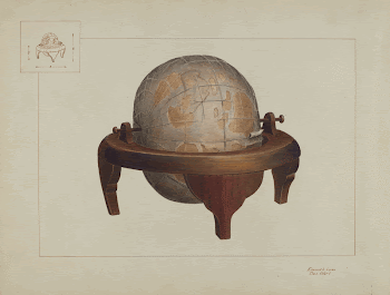 Globe (ca. 1937) by Edward | Free Photo - rawpixel