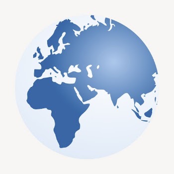 Globe collage element, icon illustration | Free PSD - rawpixel