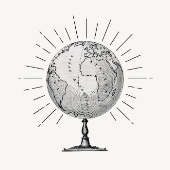 Globe drawing, vintage educational illustration | Free Photo Illustration - rawpixel