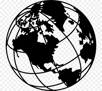 Globe Earth Black and white Drawing Clip art - mural clipart 