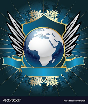Globe emblem vector image