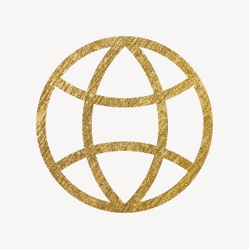 Globe grid icon, gold illustration | Free Icons - rawpixel