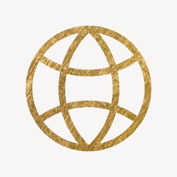 Globe grid icon, gold illustration | Free Icons - rawpixel
