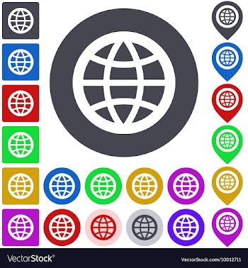 Globe Icon Set vector image