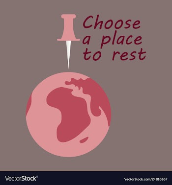 Globe icon with place for rest vector image