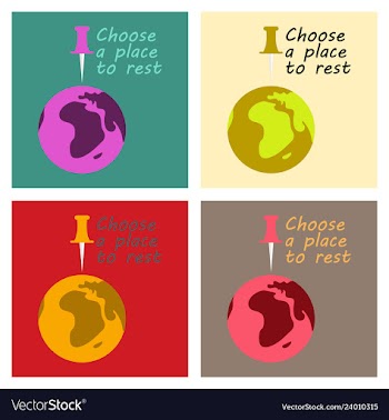 Globe icon with place for rest vector image