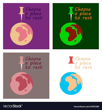 Globe icon with place for rest vector image