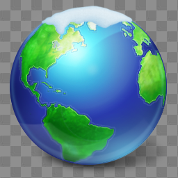 Globe Internet Icon | Christmas Folder Iconset | Customan