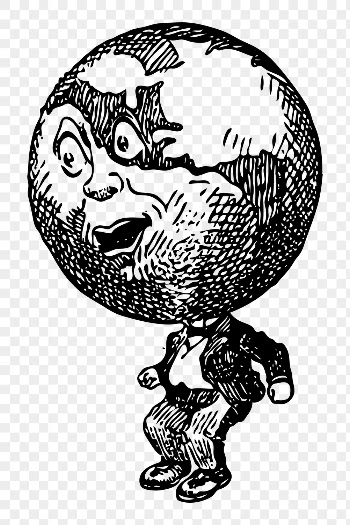Globe man png sticker, cartoon | Free PNG - rawpixel