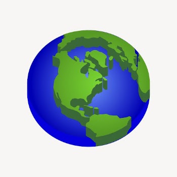 Globe sticker, geography illustration vector. | Free Vector - rawpixel
