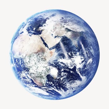 Globe surface sticker, environment image | Free PSD - rawpixel