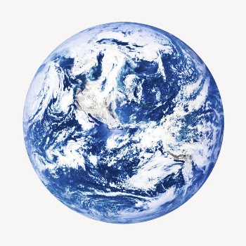 Globe surface sticker, environment image | Free PSD - rawpixel