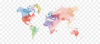 Globe United States World map - Vector creative watercolor world map material 